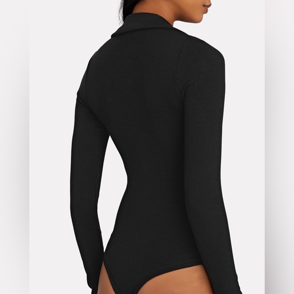 ALIX NYC Monterey Polo Rib Knit Bodysuit Size Small - Picture 3 of 7